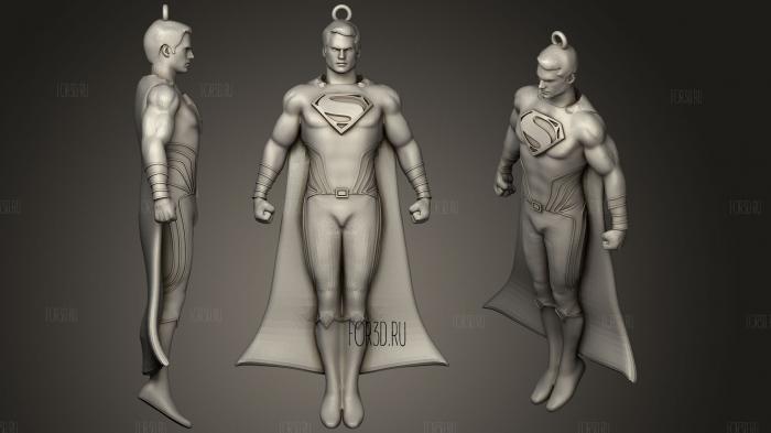 Superman Chaveiro 3d stl модель для ЧПУ